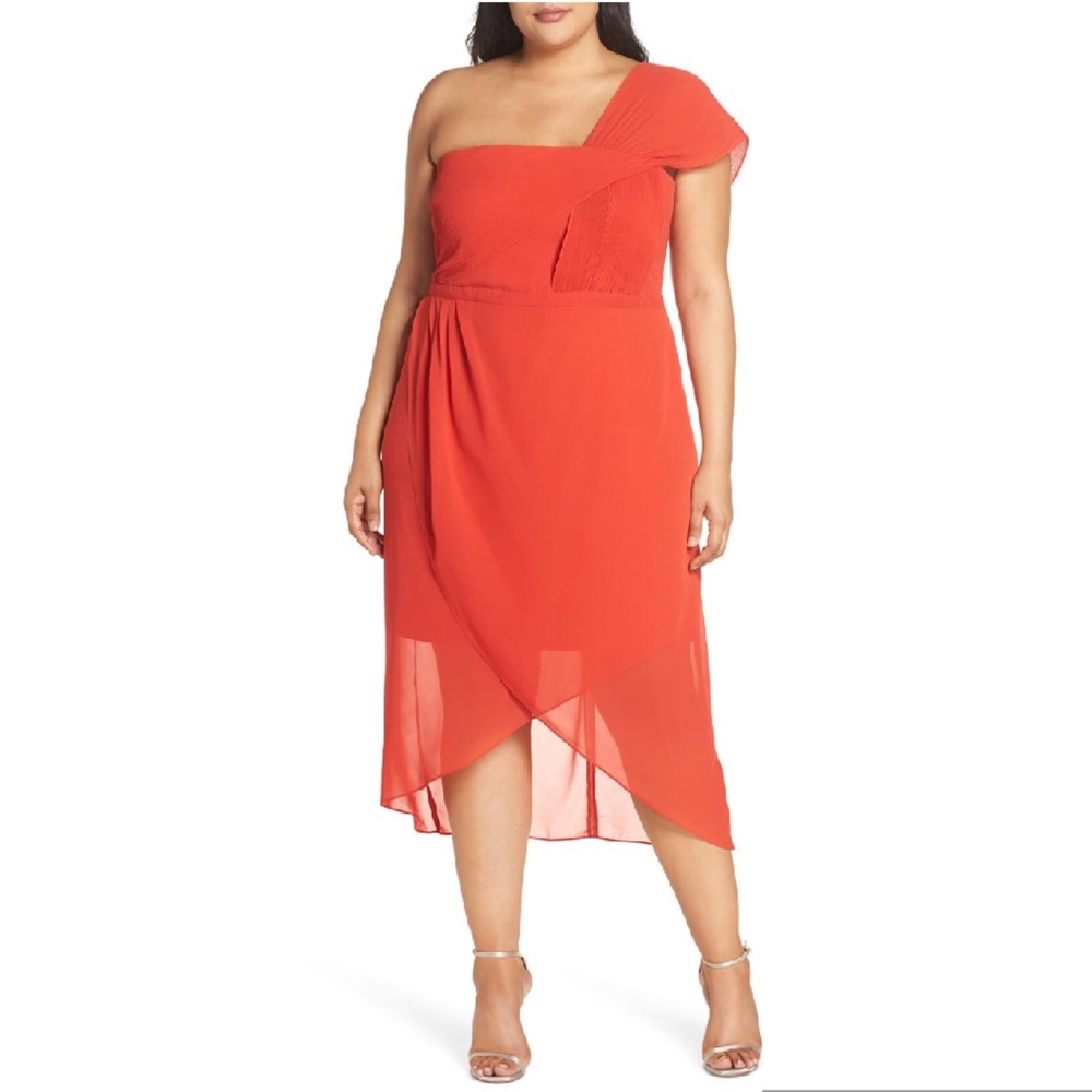 COOPER ST Red Saffron Chiffon Dress 12